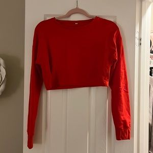 Red Workout Cropped Top